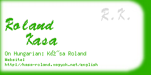 roland kasa business card